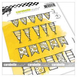 10 x 14 x 0,5 cm Carabelle Studio SA60160 A6 Tampon Blanc/Transparent Crazy Strips par Azoline Caoutchouc 