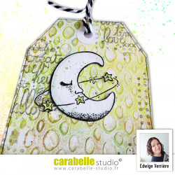 Tampon cling Mini Lune endormie par Mistrahl