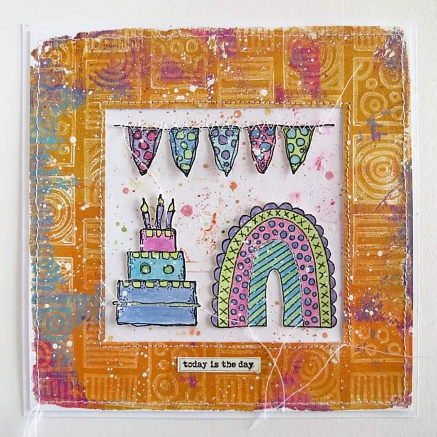 Tampon cling Mini Birthday Cake par Kate Crane