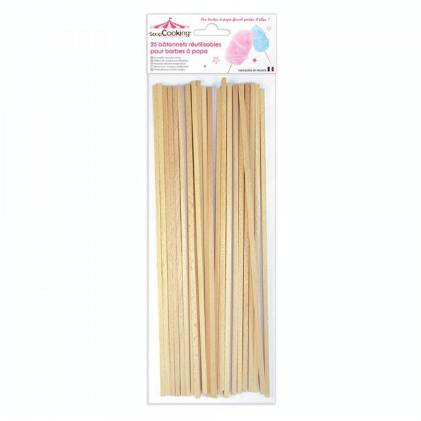 Bâtonnets pour barbes à papa x 25 pcs