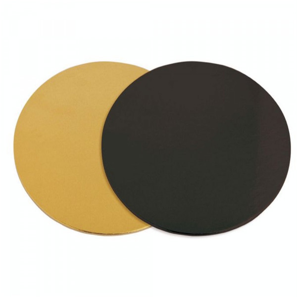Supports à gâteaux fins or/noir Ø24cm x 6 pcs