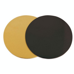 Supports à gâteaux fins or/noir Ø24cm x 6 pcs
