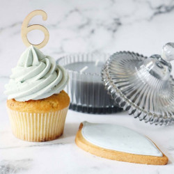 Cake topper bois Chiffres 0 à 9
