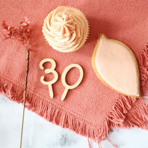 Cake topper bois Chiffres 0 à 9