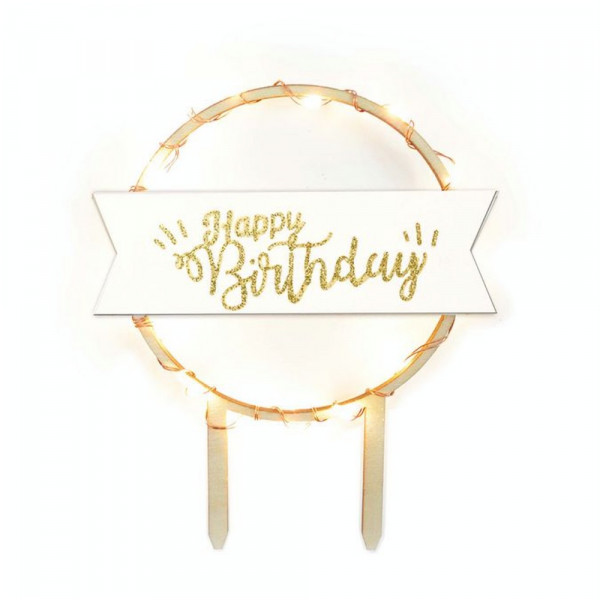 Cake topper led Happy Birthday