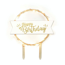 Cake topper led Happy Birthday