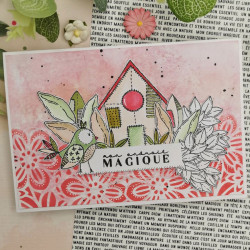Tampons transparents Patchwork de bonheur 11 pcs