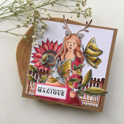 Tampon Cling La fille des bois 2 pcs
