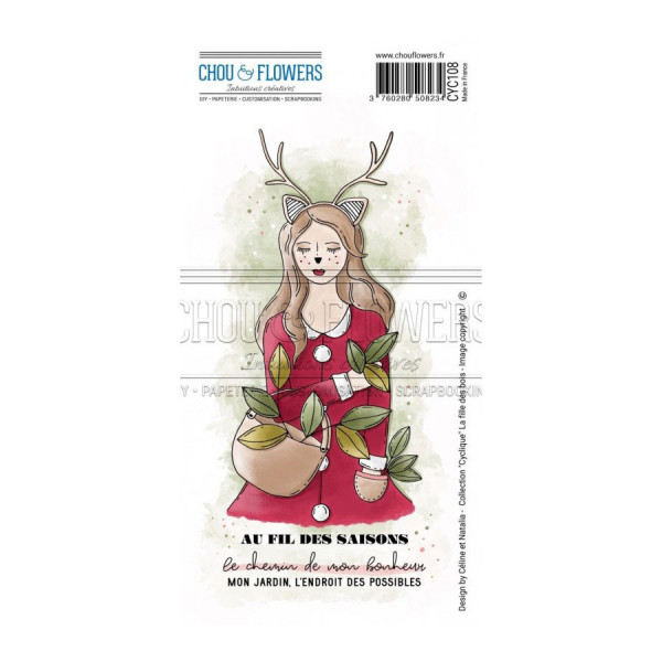 Tampon Cling La fille des bois 2 pcs