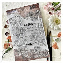 Tampons transparents Les fleurs 13 pcs