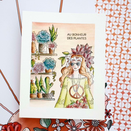 Tampons transparents 10 x 15 cm Cactus Lover