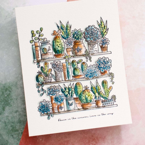 Tampons transparents 10 x 15 cm Cactus Lover