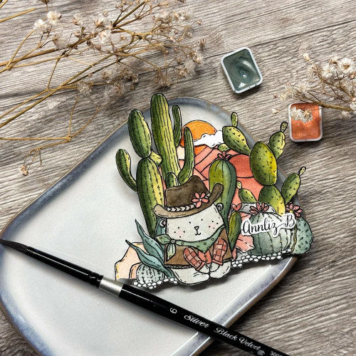 Tampons transparents 5 x 8 cm Doudou Cowboy
