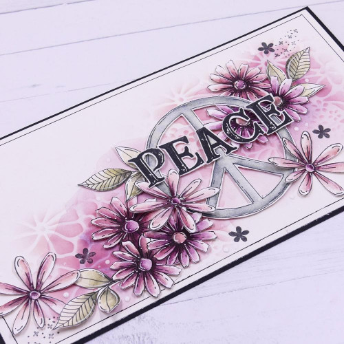 Pochoir 10 x 15 cm Flowers