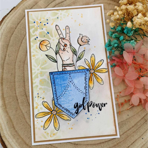 Pochoir 10 x 15 cm Flowers