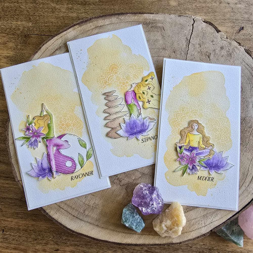 Pochoir 10 x 10 cm Fleur mandala 1
