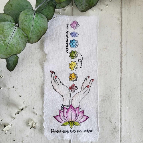 Tampons transparents 10 x 21 cm Chakras