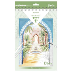 Bloc de coloriage multi-techniques Odelia Les jardins 20 feuilles A4 250 g/m²