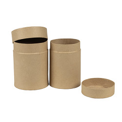 Lot de 2 boîtes à thé en papier maché à décorer - Decopatch