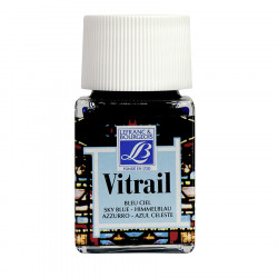 Peinture sur verre Vitrail - 50 mL - Bleu ciel