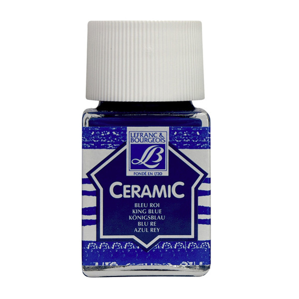 Peinture céramique et porcelaine Ceramic - 50 mL - Bleu roi