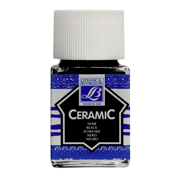 Peinture céramique et porcelaine Ceramic - 50 mL - Noir