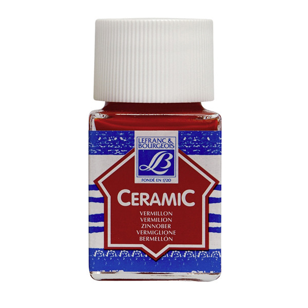 Peinture céramique et porcelaine Ceramic - 50 mL - Vermillon