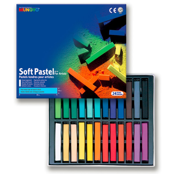 Boîte de 24 pastels secs carrés