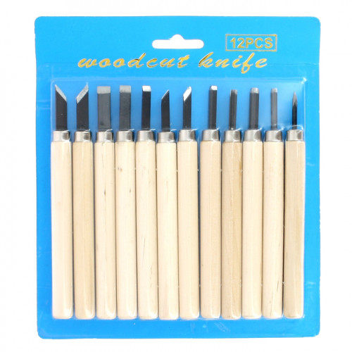 Gouge pour linogravure set de 12 assorties