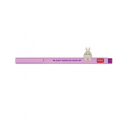 Stylo gel animal interchangeable Lapin Lilas