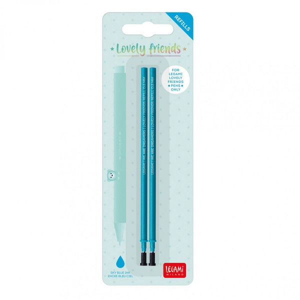 Recharge pour stylo gel Bleu ciel x 2 pcs
