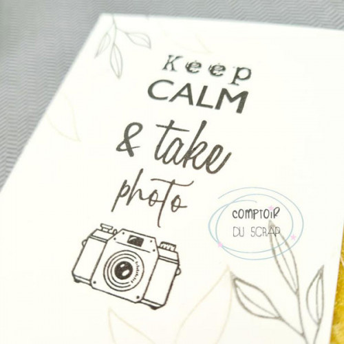 Tampon transparent Keep calm 7,4 x 5,2 cm