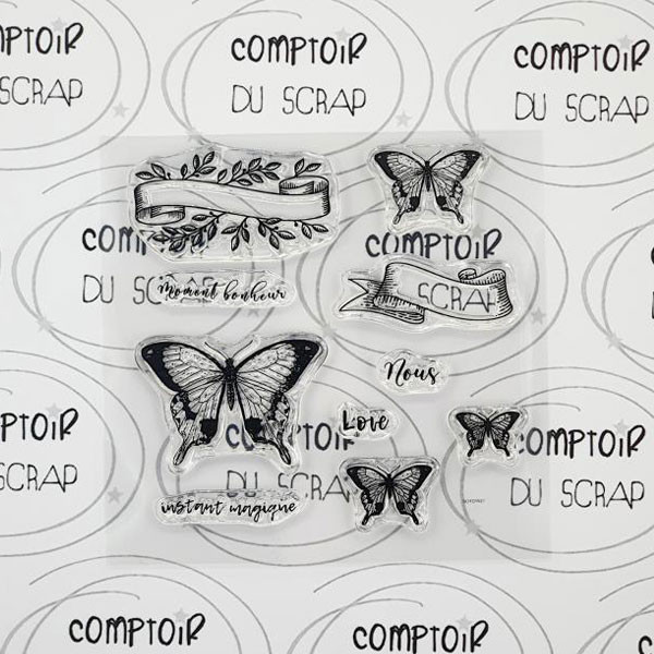 Tampons transparents Moment bonheur 10 pcs