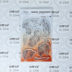 Tampons transparents Dépaysement garanti 12 pcs