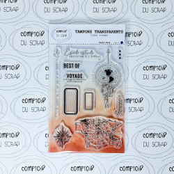 Tampons transparents Escale estivale 11 pcs