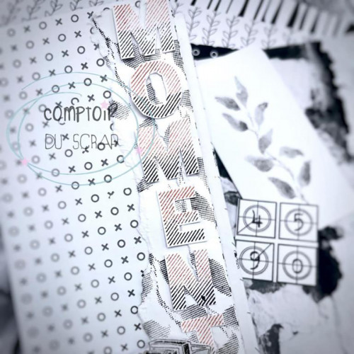 Tampon transparent Alphabet plein et hachure 55 pcs