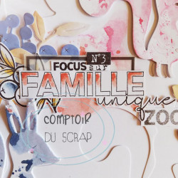Tampon transparent Focus sur famille unique 7 pcs