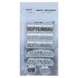 Tampon transparent Septembre 7 pcs