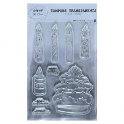 Tampon transparent Bougies 9 pcs
