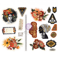 Chipboard Stickers Diamond Ephemera 18 pcs