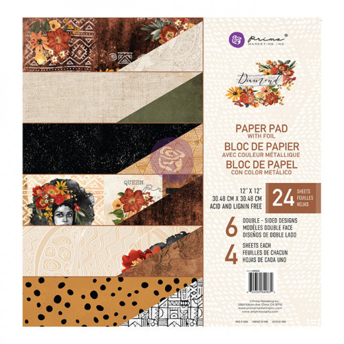 Bloc de papier à gratter avec motifs - format A4 x15 feuilles - Perles & Co