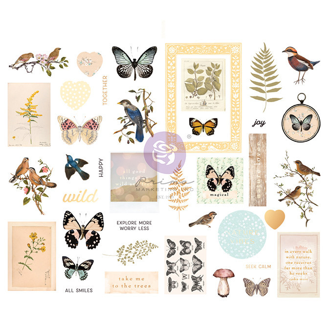 Chipboard Stickers Nature Lover 39 pcs