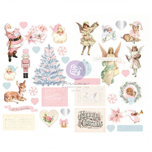 Christmas Sparkle Chipboard Stickers 37 pcs