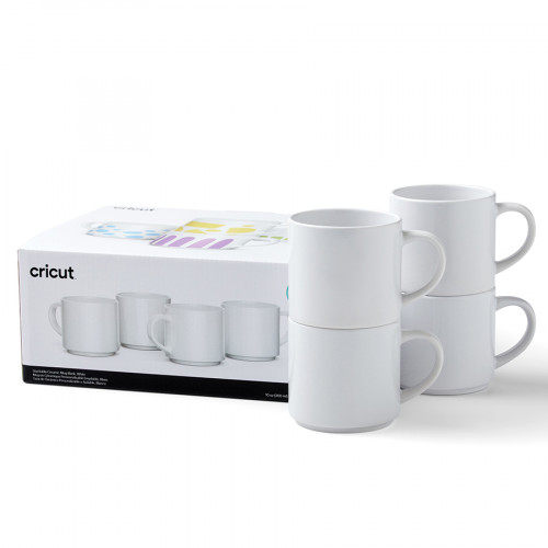 Mug en céramique à personnaliser 300 ml 4 pcs Blanc