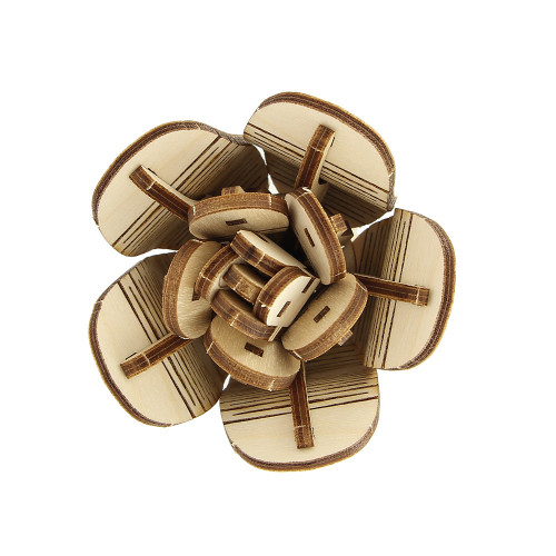 Rose fleur à monter en bois