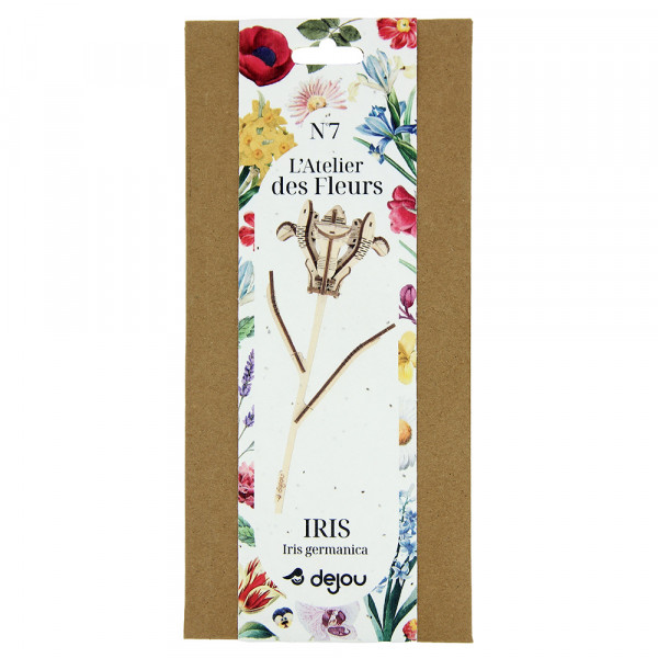 Iris fleur à monter en bois