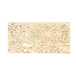 Marguerite fleur à monter en bois