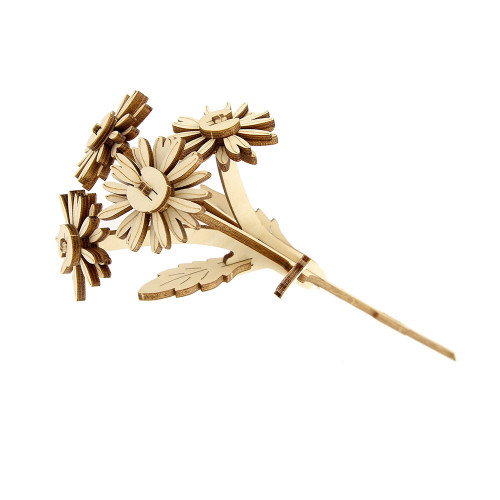 Marguerite fleur à monter en bois