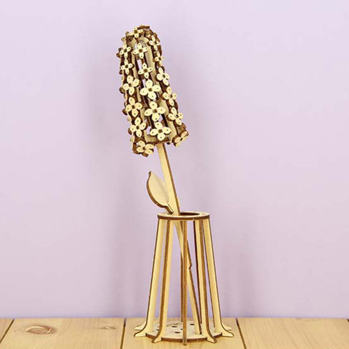 Lilas fleur à monter en bois