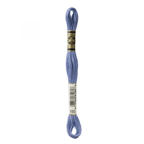 Fil à Broder Mouliné 117MC - couleur 160 - Bleu orage